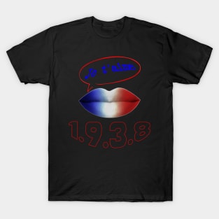 JE TAIME FRENCH KISS 1938 WORLD CUP T-Shirt